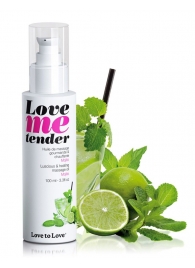 Съедобное согревающее массажное масло Love Me Tender Mojito с ароматом мохито - 100 мл. - Love to Love - купить с доставкой в Астрахани