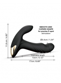 Черный вибромассажер простаты Multi P-Joy с 3 моторами - Dorcel - в Астрахани купить с доставкой