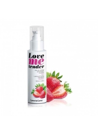 Съедобное согревающее массажное масло Love Me Tender Strawberry с ароматом клубники - 100 мл. - Love to Love - купить с доставкой в Астрахани
