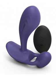 Темно-синий вибромассажер Witty P G Vibrator with Remote Control - Love to Love - в Астрахани купить с доставкой