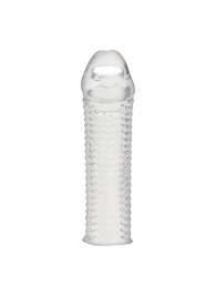 Текстурированная насадка на пенис Clear Textured Penis Enhancing Sleeve Extension - 16,5 см. - BlueLine - в Астрахани купить с доставкой