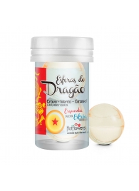 Интимный гель Esferas do Dragao Hot Ball с охлаждающе-разогревающим эффектом (2 шарика по 3 гр.) - HotFlowers - купить с доставкой в Астрахани