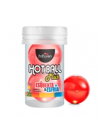 Лубрикант на масляной основе Hot Ball Plus с охлаждающе-разогревающим эффектом (2 шарика по 3 гр.) - HotFlowers - купить с доставкой в Астрахани