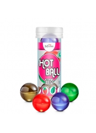Ароматизированный лубрикант Hot Ball Mix на масляной основе (4 шарика по 3 гр.) - HotFlowers - купить с доставкой в Астрахани