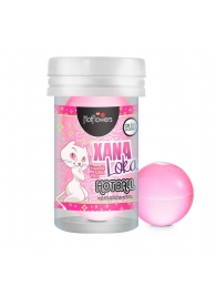 Лубрикант на силиконовой основе с эффектом вибрации Xana Loka Hot Ball (2 шарика по 3 гр.) - HotFlowers - купить с доставкой в Астрахани