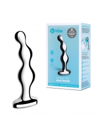 Стальной анальный фаллоимитатор для простаты Stainless Steel Anal Beads - 13 см. - b-Vibe - в Астрахани купить с доставкой