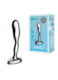 Стальной стимулятор простаты Stainless Steel Prostate Plug - 11,5 см. - b-Vibe - в Астрахани купить с доставкой