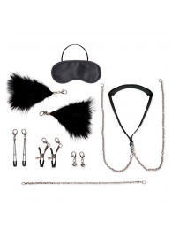 Большой эротический набор из 12 предметов Interchangeable Collar   Nipple Clips Set - Lux Fetish - купить с доставкой в Астрахани