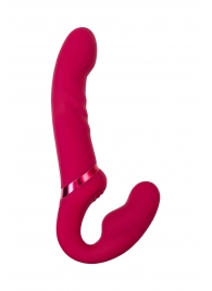 Малиновый безремневой страпон Lapis - 23 см. - Lovense - купить с доставкой в Астрахани