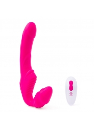 Розовый безремневой страпон на радиоуправлении Strapless Together - 22 см. - Together Toy - купить с доставкой в Астрахани