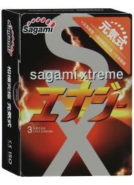 Презервативы Sagami Xtreme ENERGY с ароматом энергетика - 3 шт. - Sagami - купить с доставкой в Астрахани