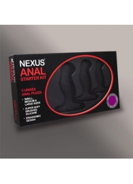 Набор из 3 массажеров простаты чёрного цвета NEXUS ANAL STARTER KIT - Nexus Range - в Астрахани купить с доставкой