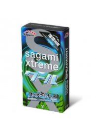 Презервативы Sagami Xtreme Mint с ароматом мяты - 10 шт. - Sagami - купить с доставкой в Астрахани