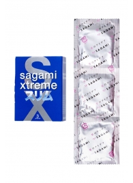 Розовые презервативы Sagami Xtreme FEEL FIT 3D - 3 шт. - Sagami - купить с доставкой в Астрахани