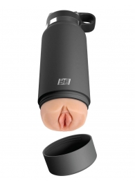 Серый мастурбатор в виде бутылки F*ck Flask - Pipedream - в Астрахани купить с доставкой