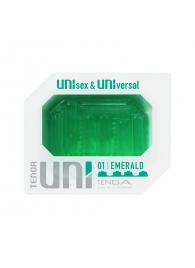 Зеленый мастурбатор-стимулятор Tenga Uni Emerald - Tenga - в Астрахани купить с доставкой