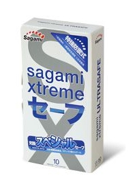 Презервативы Sagami Xtreme Ultrasafe с двойным количеством смазки - 10 шт. - Sagami - купить с доставкой в Астрахани