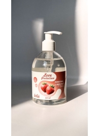 Лубрикант на водной снове Love Protection Strawberry с ароматом клубники - 300 мл. - Lola Games - купить с доставкой в Астрахани