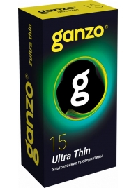 Прозрачные ультратонкие презервативы Ganzo Ultra thin - 15 шт. - Ganzo - купить с доставкой в Астрахани