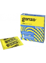 Классические презервативы с обильной смазкой Ganzo Classic - 3 шт. - Ganzo - купить с доставкой в Астрахани