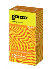 Ароматизированные презервативы Ganzo Juice - 12 шт. - Ganzo - купить с доставкой в Астрахани