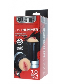 Двусторонний мастурбатор REALSTUFF 2 IN 1 HUMMER MOUTH   VAGINA - ротик и вагина - Dream Toys - в Астрахани купить с доставкой