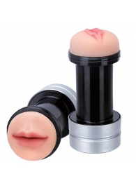 Двусторонний мастурбатор REALSTUFF 2 IN 1 HUMMER MOUTH   VAGINA - ротик и вагина - Dream Toys - в Астрахани купить с доставкой