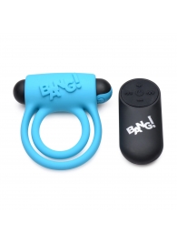 Голубое эрекционное виброкольцо 28X Remote Control Vibrating Cock Ring   Bullet - XR Brands - в Астрахани купить с доставкой