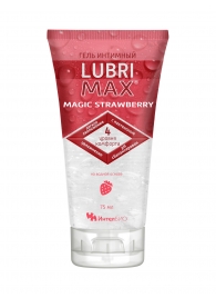 Интимный гель-смазка на водной основе Lubrimax Magic Strawberry - 75 мл. - ИнтелБИО - купить с доставкой в Астрахани