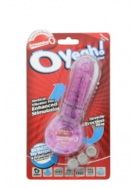 Фиолетовое эрекционное кольцо с вибрацией и пальчиком OYEAH PURPLE - Screaming O - в Астрахани купить с доставкой