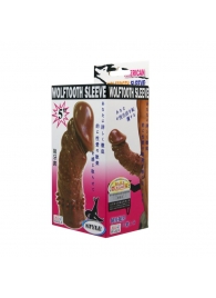 Коричневая насадка на пенис Wolftooth Sleeve - 13 см. - Baile - в Астрахани купить с доставкой