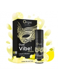 Съедобный жидкий вибратор Dual Vibe! со вкусом лимонного джина с тоником - 15 мл. - ORGIE - купить с доставкой в Астрахани
