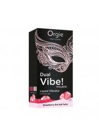 Съедобный жидкий вибратор Dual Vibe! со вкусом клубничного джина с тоником - 15 мл. - ORGIE - купить с доставкой в Астрахани