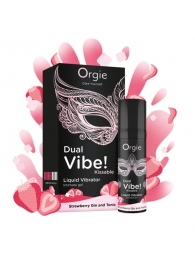 Съедобный жидкий вибратор Dual Vibe! со вкусом клубничного джина с тоником - 15 мл. - ORGIE - купить с доставкой в Астрахани