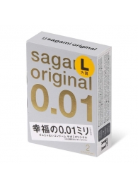 Презервативы Sagami Original 0.01 L-size увеличенного размера - 2 шт. - Sagami - купить с доставкой в Астрахани