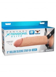 Полый страпон на ремнях 8’’ Hollow Silicone Strap-on - Pipedream - купить с доставкой в Астрахани