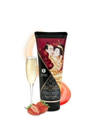 Массажный крем для тела с ароматом клубники и шампанского Sparkling Strawberry Wine - 200 мл. - Shunga - купить с доставкой в Астрахани