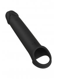 Черная насадка-удлинитель с вибрацией Vibrating Extender With Remote - Dream Toys - в Астрахани купить с доставкой