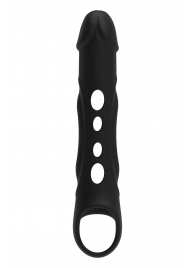 Черная насадка-удлинитель Vibrating Extender With Remote с вибрацией - Dream Toys - в Астрахани купить с доставкой
