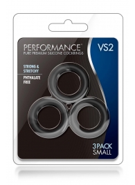 Набор из 3 черных эрекционных колец Black Small Penis Rings - Blush Novelties - в Астрахани купить с доставкой