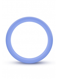Голубое люминесцентное кольцо Silicone Glo Cock Ring - Blush Novelties - в Астрахани купить с доставкой