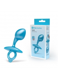 Голубая анальная пробка для массажа простаты Bulb Silicone Prostate Plug - 10,7 см. - b-Vibe - в Астрахани купить с доставкой