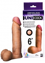Насадка для страпона фаллической формы UNICOCK 6  - 18 см. - LOVETOY (А-Полимер) - купить с доставкой в Астрахани