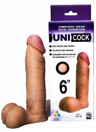 Насадка для страпона фаллической формы UNICOCK 6  - 18 см. - LOVETOY (А-Полимер) - купить с доставкой в Астрахани