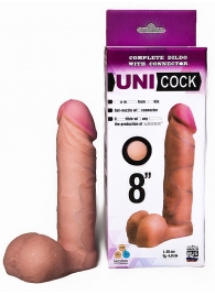 Фаллическая насадка для страпона UNICOCK 8  - 20 см. - LOVETOY (А-Полимер) - купить с доставкой в Астрахани