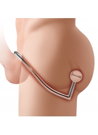 Кольцо на пенис с анальным стимулятором Stainless Steel Anal Hook   Cock Ring - BlueLine - в Астрахани купить с доставкой