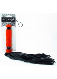 Нежная плеть с красным мехом BDSM Light - 43 см. - БДСМ Арсенал - купить с доставкой в Астрахани