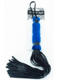 Нежная плеть с синим мехом BDSM Light - 43 см. - БДСМ Арсенал - купить с доставкой в Астрахани