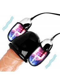 Черная стимулирующая насадка для головки полового члена Multi Speed Vibrating Penis Head Teaser - XR Brands - в Астрахани купить с доставкой