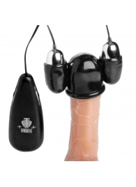 Черная стимулирующая насадка для головки полового члена Multi Speed Vibrating Penis Head Teaser - XR Brands - в Астрахани купить с доставкой
